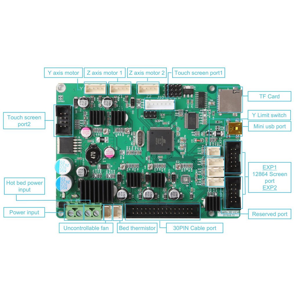 Board máy in 3d Motherboard Creality V2.4 cho CR-10S Pro và CR-10 Max