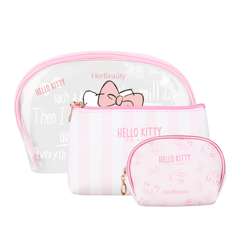 Bộ 3 Túi Đựng Đồ Trang Điểm Hello Kitty