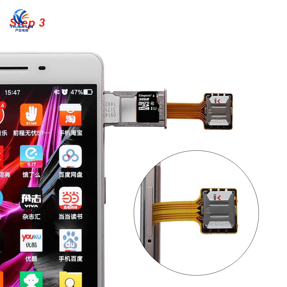 Mạch khe đọc thẻ nhớ TF sang Micro SD cho điện thoại Android