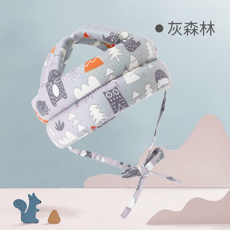 Mũ bảo hiểm cho bé tập đi, chống ngã cho bé, Mũ bảo vệ chống va chạm đầu tập đi điều chỉnh kích thước -Babibu
