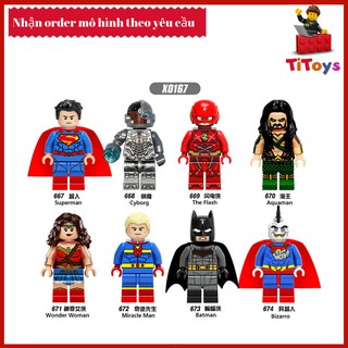 Minifigures các nhân vật siêu anh hùng DC - Đồ chơi Lắp ghép Xếp hình Non Lego X0167