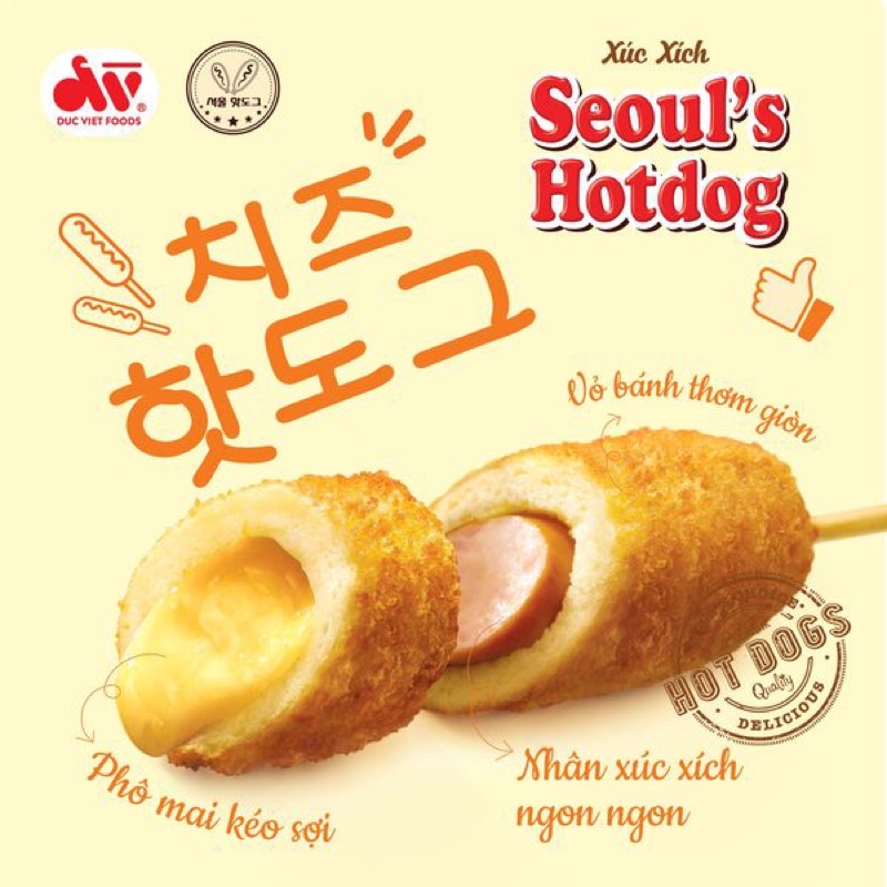 💥💥💥 Seoul’s Hotdog phomai Đức Việt 500g/túi 10c (chỉ giao hàng nội thành Hà Nội, giao hoả tốc Grab express