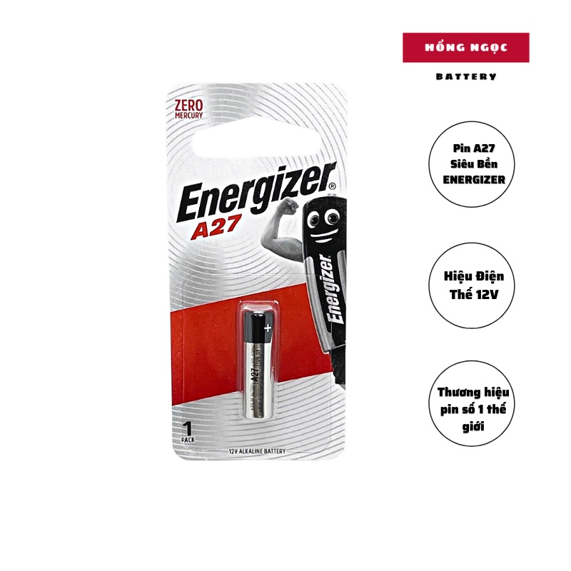 Vỉ 1 Viên Pin A27 Energizer 12 V dùng cho remote Hàng Chính Hãng