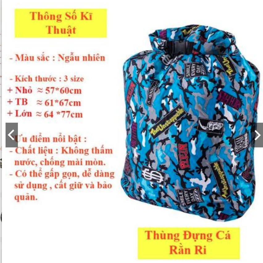 Túi Đựng Cá Gấp Gọn Đi Câu. Thùng Đựng Cá Mang Về Gấp Gọn Tiện Đa Năng Siêu Bền