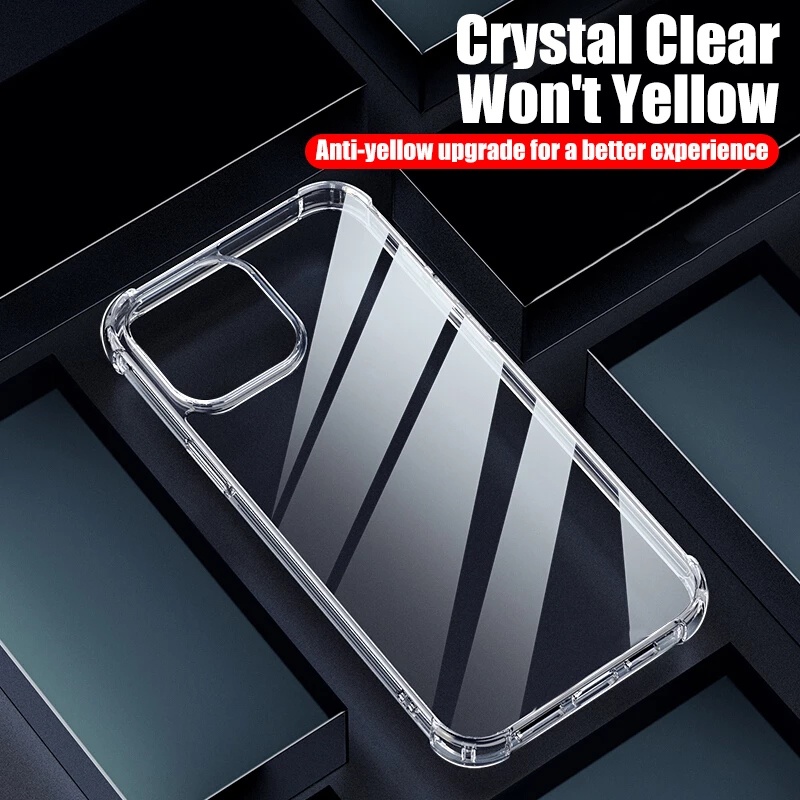 Ốp điện thoại TPU silicon trong suốt cho for  iPhone 12 13 Mini / 13 12 11 Pro Max