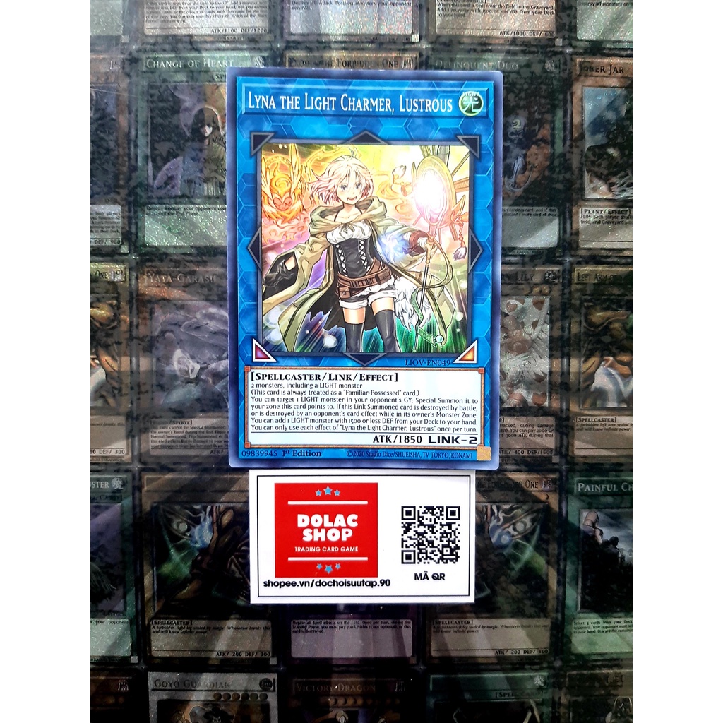 Thẻ Bài Mint90 Yugioh Link Lyna the Light Charmer, Lustrous - LIOV-EN049 - Super