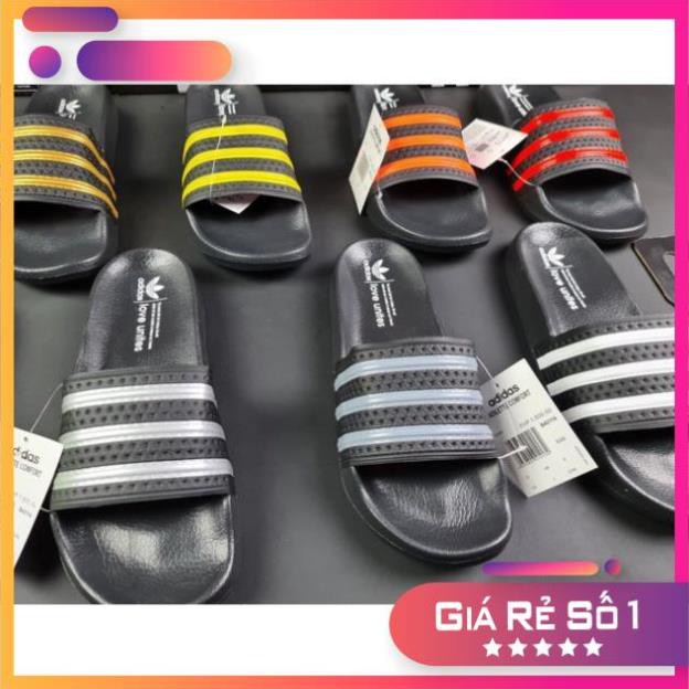 DÉP ADIDAS ADILETTE - FULL BOX - Dép Bánh Mì Đen Sale 11 < :