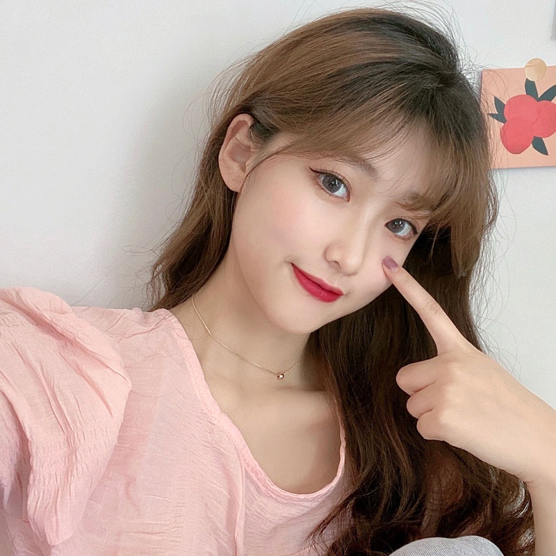 Dây chuyền mặt hình hạt tròn phong cách Hàn Quốc đơn giản thời trang dành cho nữ