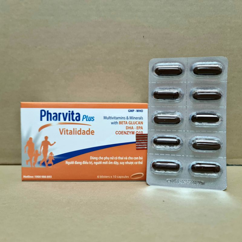 Pharvita Plus Bổ Sung Vitamin Và Khoáng Chất - Vỉ 60 viên