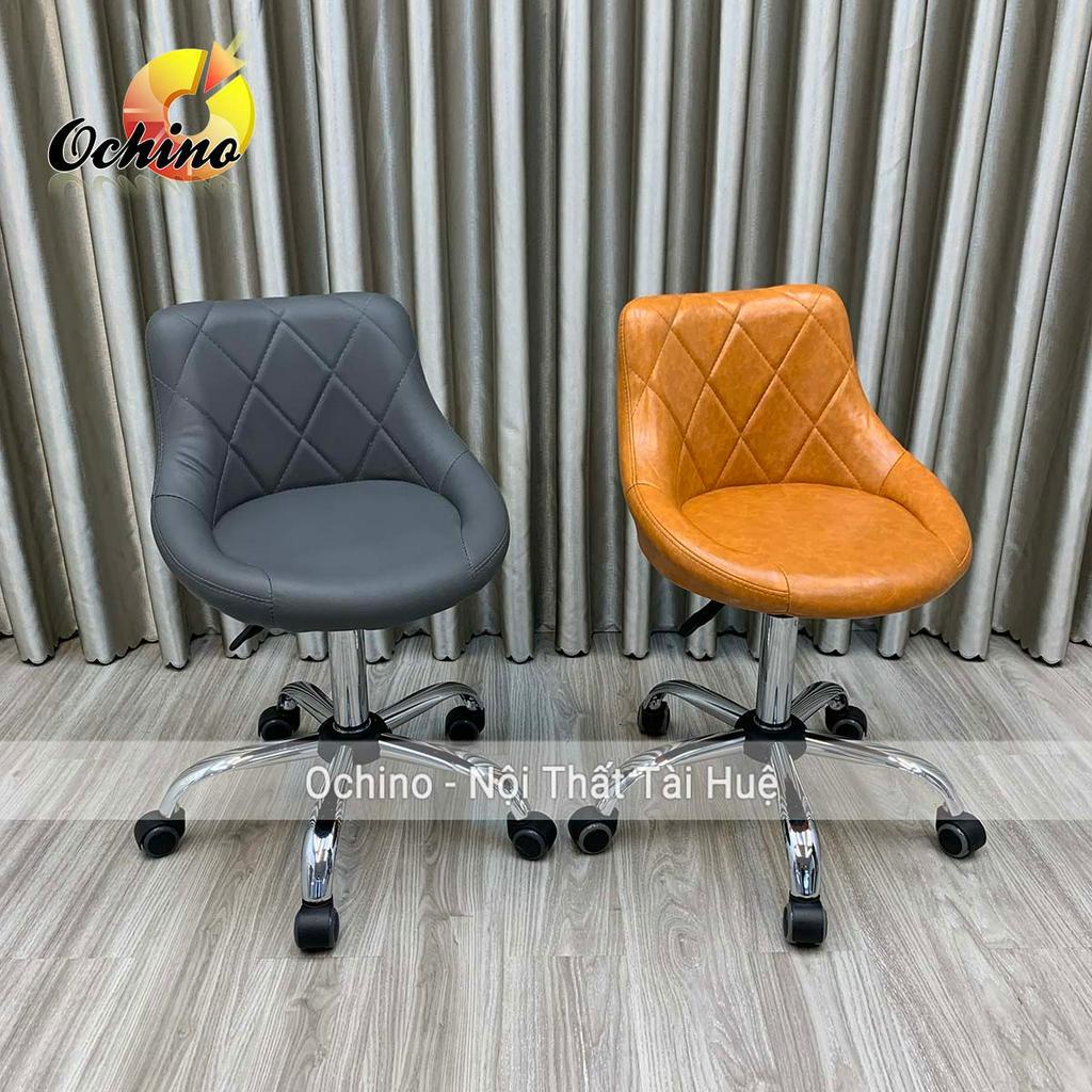 Ghế Spa Phun Săm, Ghế Trang Điểm Xoay Chân Nhện Mẫu Nỉ Da Hiện Đại Có Bánh Xe (Hàng Có Sẵn)