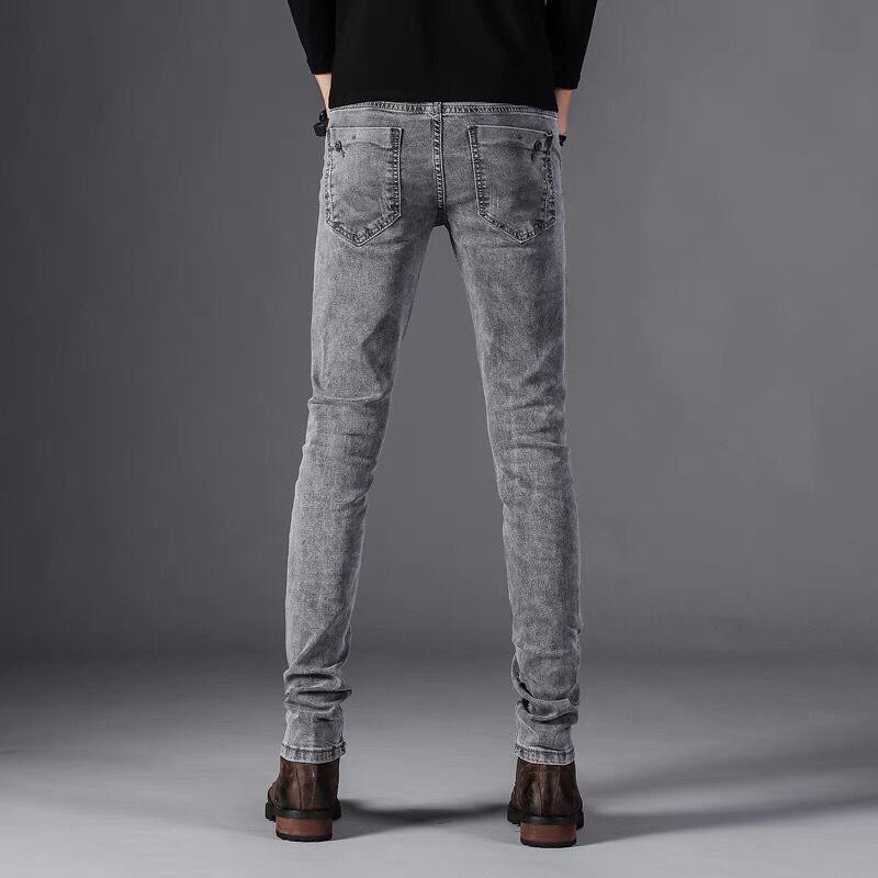 QUẦN JEAN NAM DÁNG SLIMFIT THỜI TRANG MÀU XÁM LÔNG CHUỘT TRẺ TRUNG CHẤT JEAN COTTON CO GIẢN NHẸ