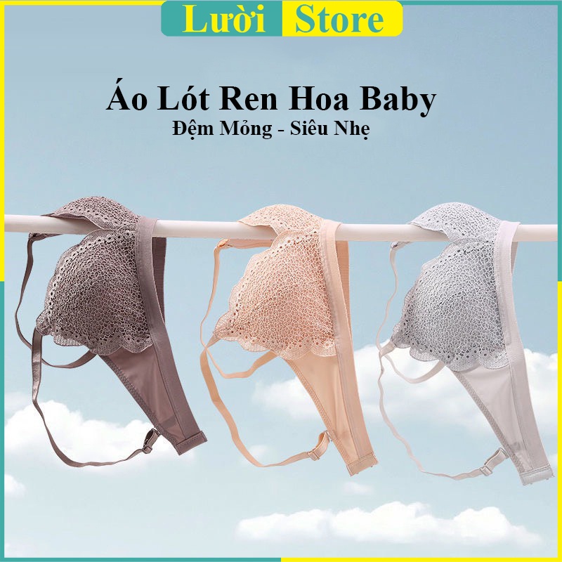 Áo Lót Ren Hoa Baby Không Gọng Đệm Mỏng AL33