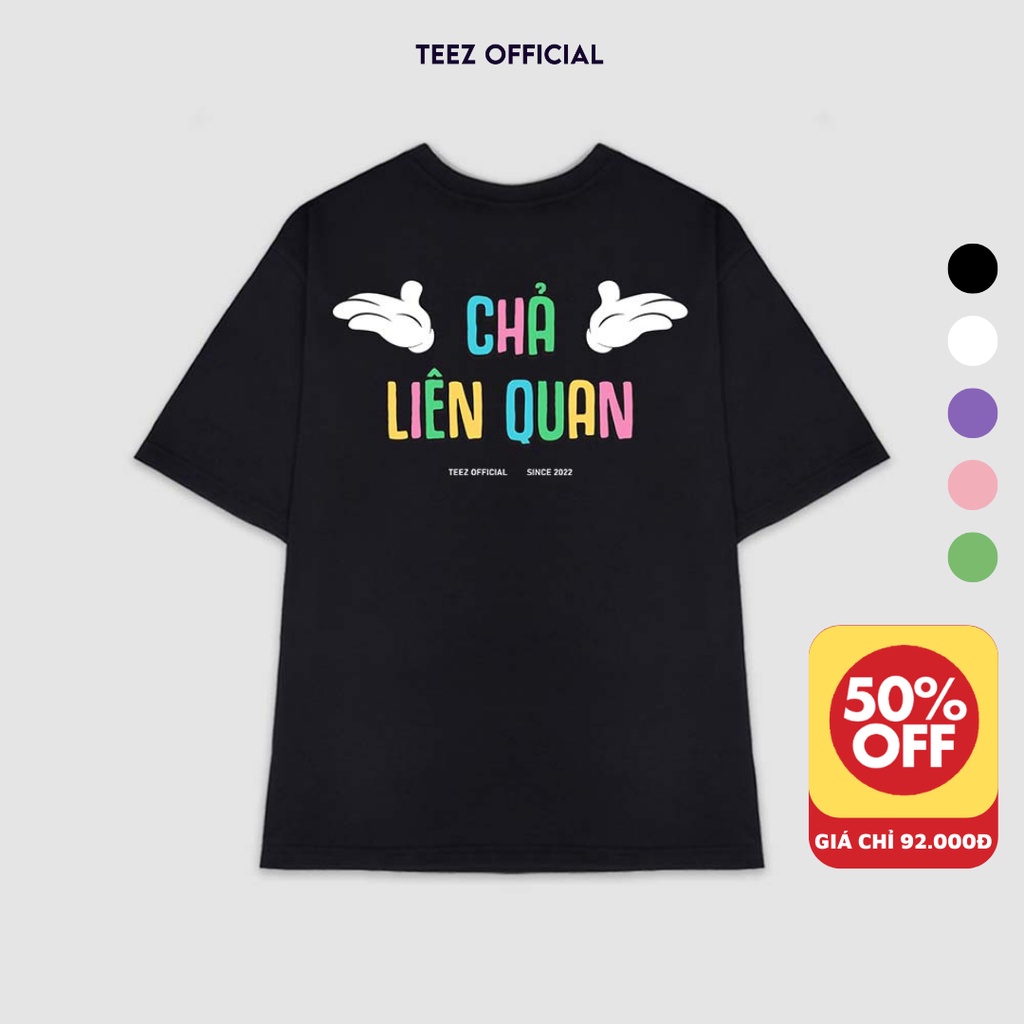 Áo Thun Unisex Nam Nữ TEEZ - TZ1046 Form Rộng Tay Lỡ Freesize