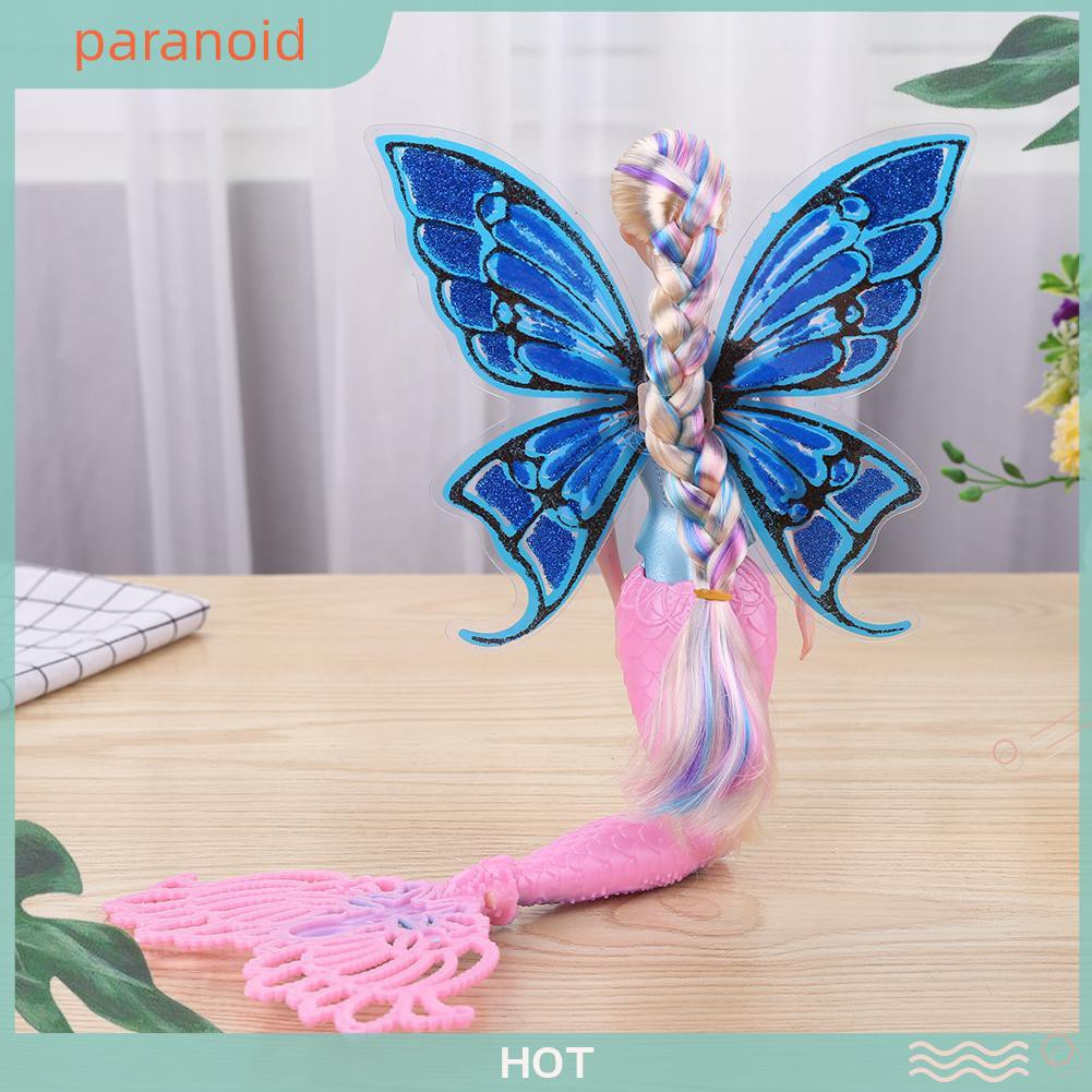 Paranoid Swimming Mermaid Doll Girls Magic Classic Mermaid Đồ chơi with Butterfly Wing