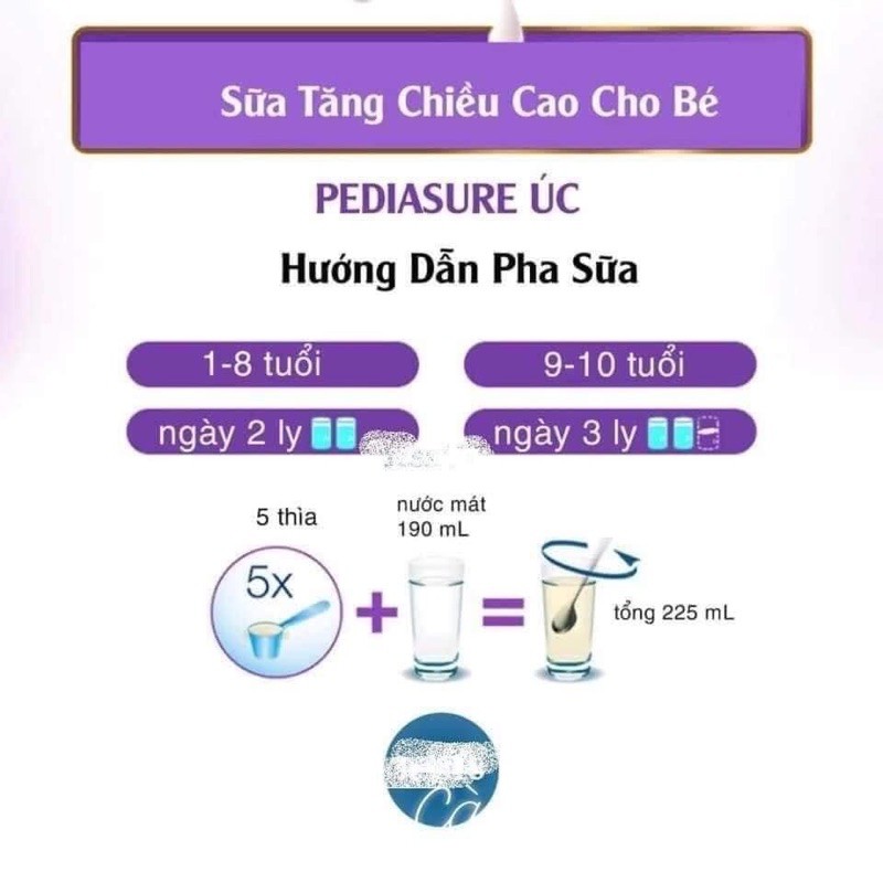 1 hộp 850g sữa Abbot PediaSure vị vani bill Úc