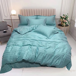 Bộ vỏ chăn ga gối cotton 3F kẻ sọc LIDACO vải dày mát nhiều mẫu lựa chọn