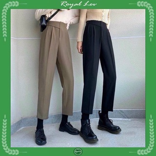 Quần baggy nữ công sở cao cấp cúc lệch thời trang