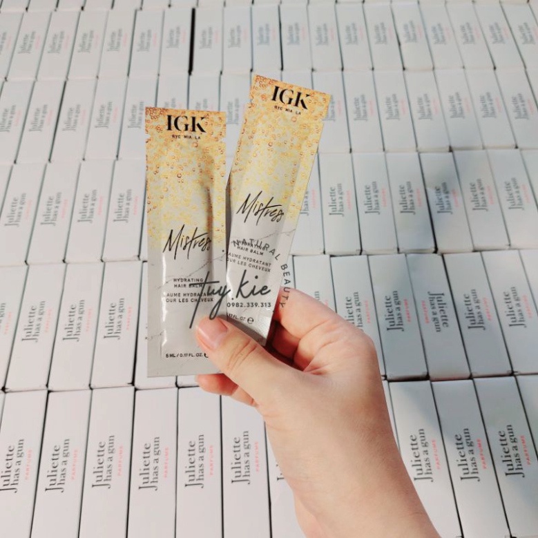 [AUTH 1000%] Sample mẫu thử  [ Sample 5ml ] Kem giữ nếp tóc, cấp dưỡng dạng gel sáp IGK Mistress Hyd