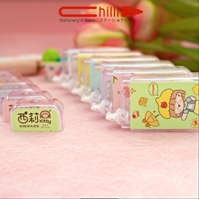 Băng Xóa Mini Thiết Kế Siêu Nhỏ Gọn Họa Tiết Xinh Xắn, Nhiều Màu