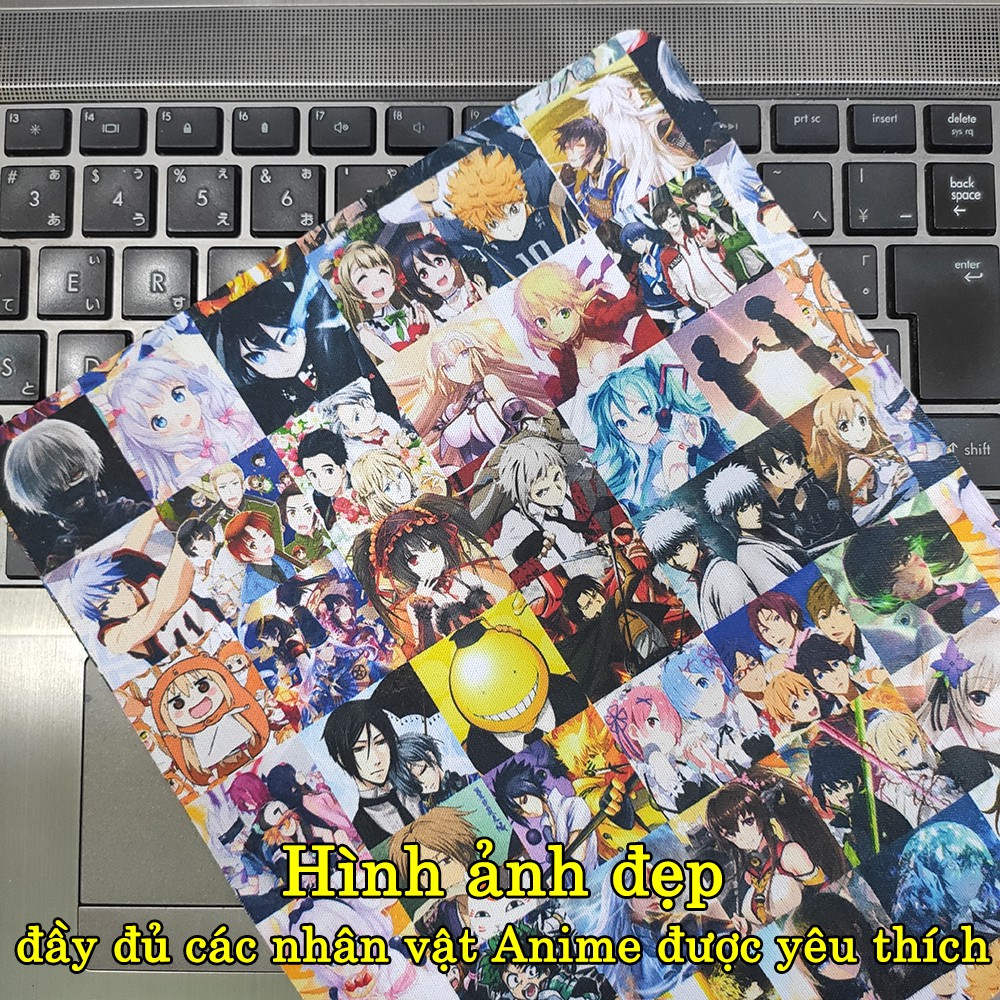 Lót chuột máy tính hình Anime kích cỡ bàn di chuột lớn 18x22cm chất liệu mouse pad cao su vải In ấn đầy đủ các nhân vật
