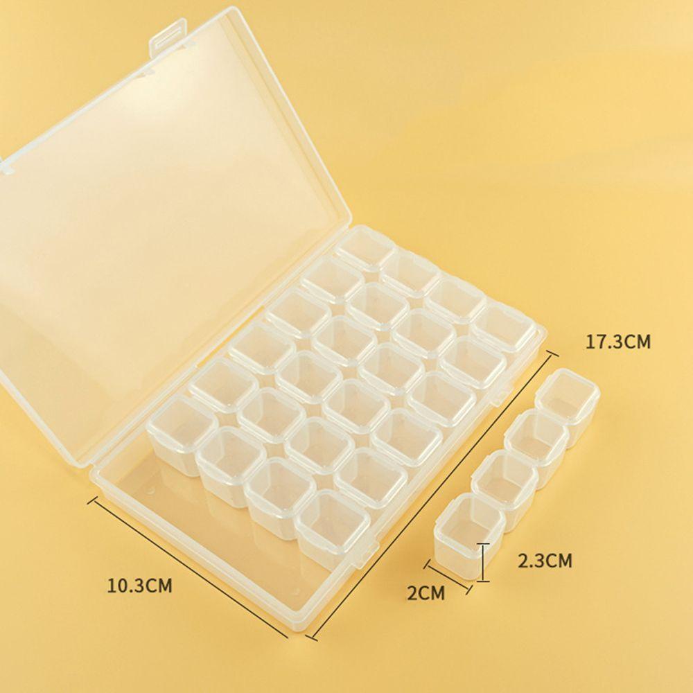Hộp Kim Cương 28/56 Ngăn Tiện Dụng|Hộp Nhựa Trong Suốt Đựng Thuốc/Trang Sức Có Nắp Đậy Tháo Rời Được DIY