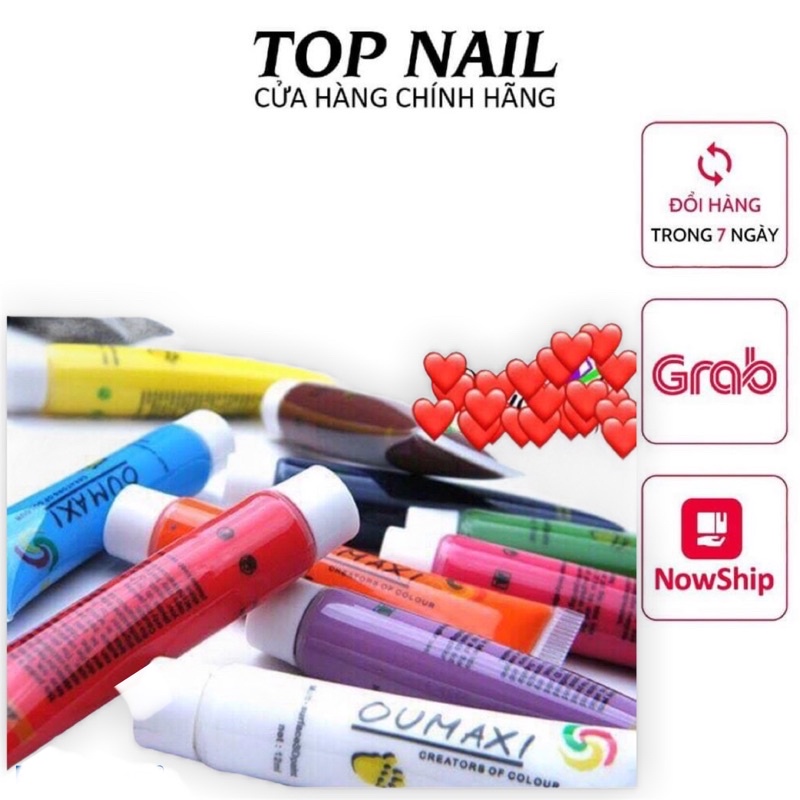 Tuyp màu gel vẽ cọ bản Oumaxi 12ml lẻ