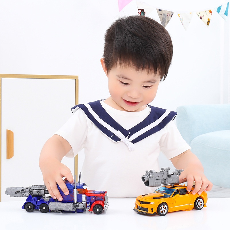 Đồ chơi xe lắp ráp Robot biến hình Transformer Optimus Prime - Bumblebee ô tô cho bé trẻ em Gôn đồ chơi