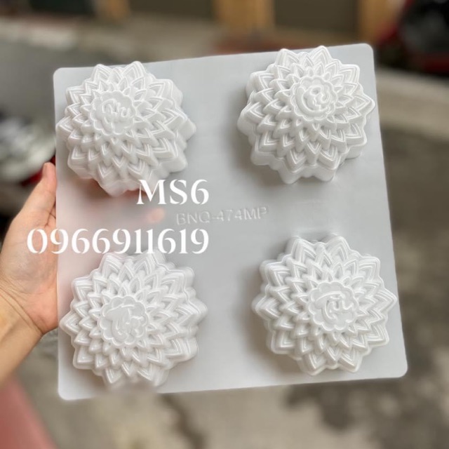 2 vỉ khuôn trung thu rau câu MS6