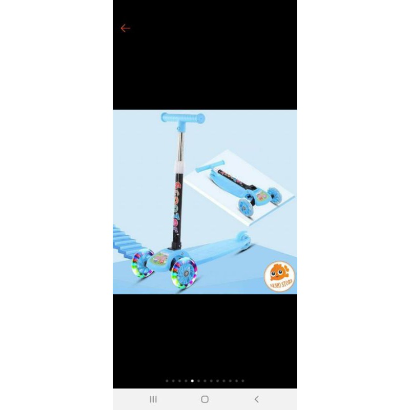 xe scooter cho bé gấp gọn có đèn phát sáng