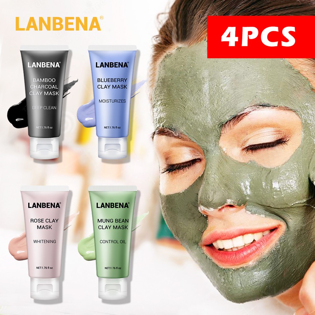 Mặt nạ đất sét LANBENA chiết xuất thực vật giúp se khít lỗ chân lông cao cấp
