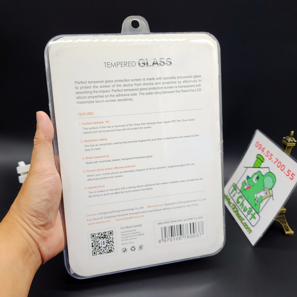 [Chính Hãng OKMore] Kính CL iPad 2/ 3/ 4 Cường Lực 9H Mài Cạnh 2.5D