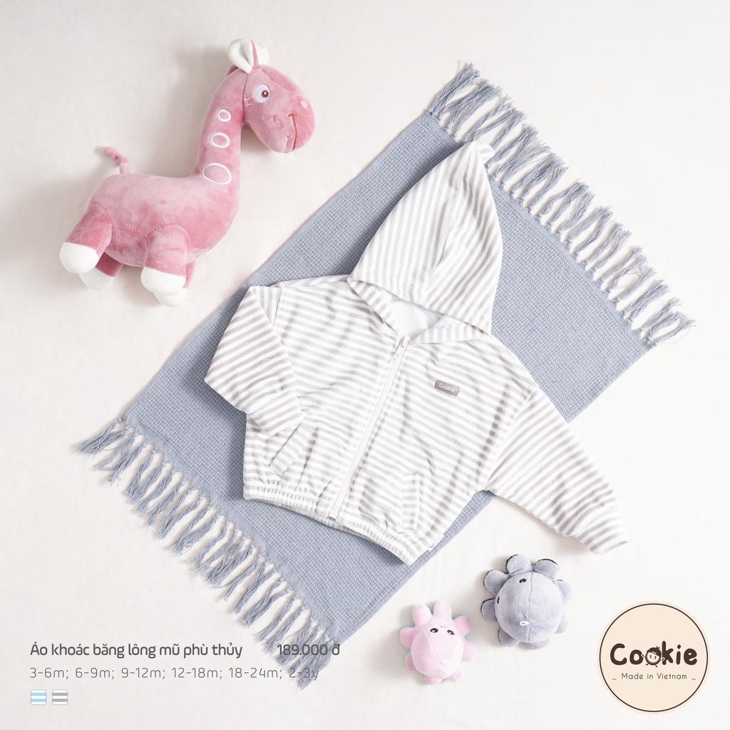 Áo khoác bằng lông mũ phù thủy Cookie dành cho bé trai bé gái ấm áp cao cấp