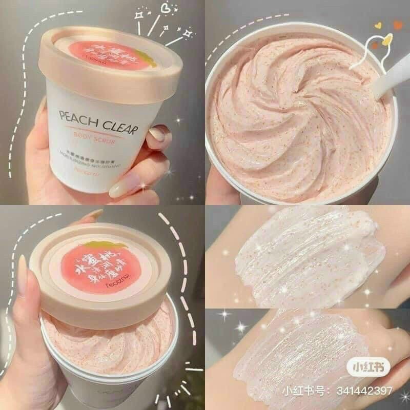 Tẩy Da Chết [FS] Kem tẩy tế bào chết body đào Heyxi Peach Clear Body Scrub 200G BANANA | BigBuy360 - bigbuy360.vn