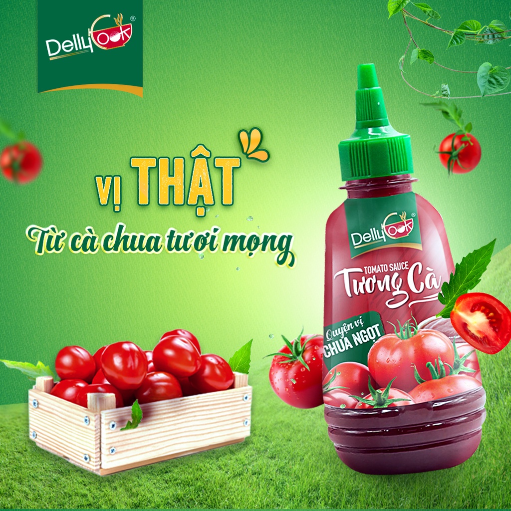 Combo: Xốt Me Cay (300g) + Tương Ớt Tây Ninh (270g) + Tương Cà Dellycook (270g)