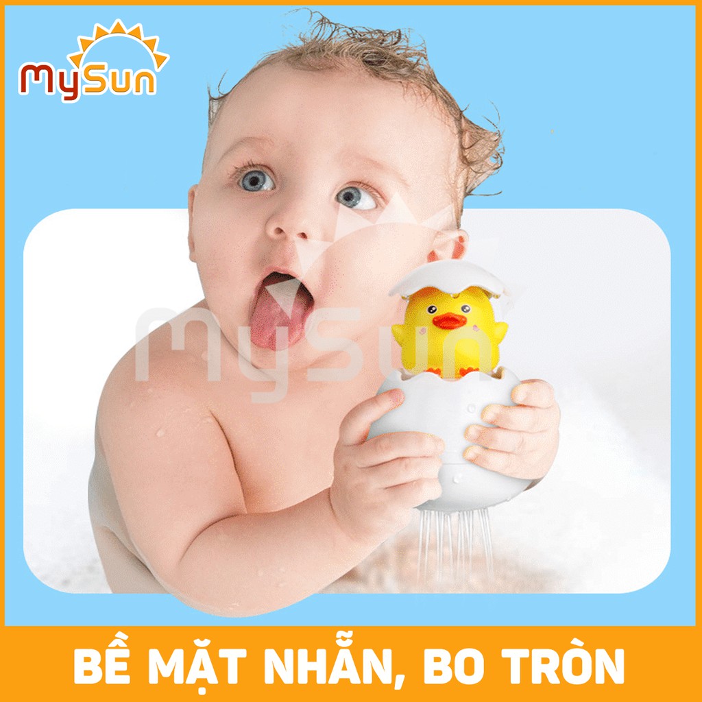 Đồ chơi phòng nhà tắm PHUN NƯỚC cho bé mẫu TRỨNG VỊT NỞ bằng nhựa ABS Cao cấp, An toàn - MySun