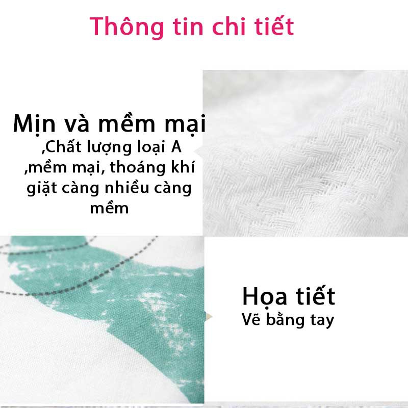 Khăn Muslin khăn đắp, khăn tắm 4 mùa cho bé Cao Cấp Thoáng Khí, Mềm Mại Ozaha