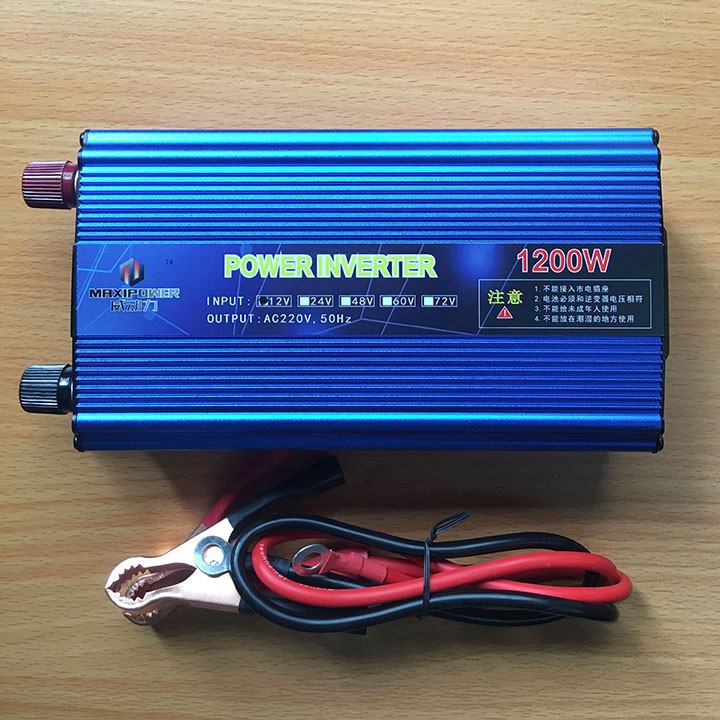 [Mã ELHADEV giảm 4% đơn 300K] Bộ kích điện inverter 1200W đổi nguồn 12v sang 220v