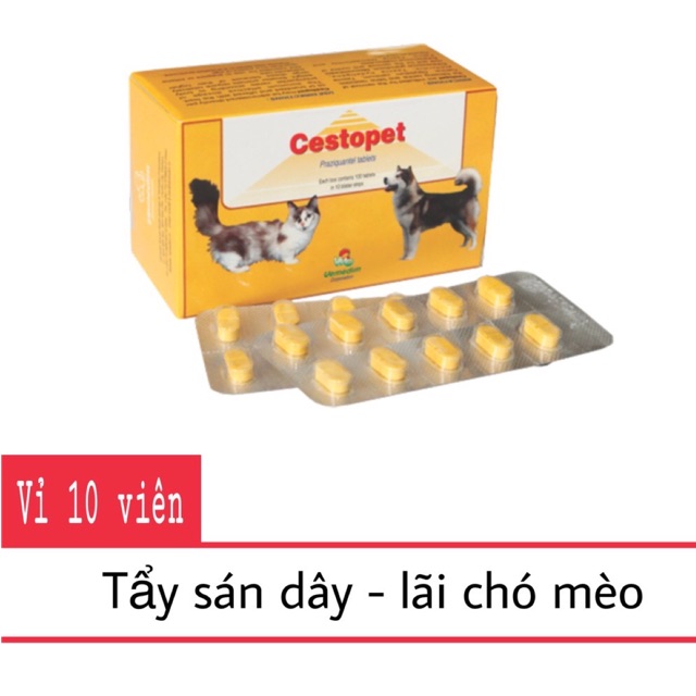 Cestopet dành cho chó mèo - Vỉ 10 viên