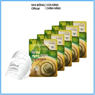 Combo 10 Túi Mặt nạ giấy - Mặt nạ dưỡng da chiết xuất dịch nhầy ốc sên 3W Clinic Hàn Quốc [Combo 10 Túi /Hàng Nhập Khẩu]