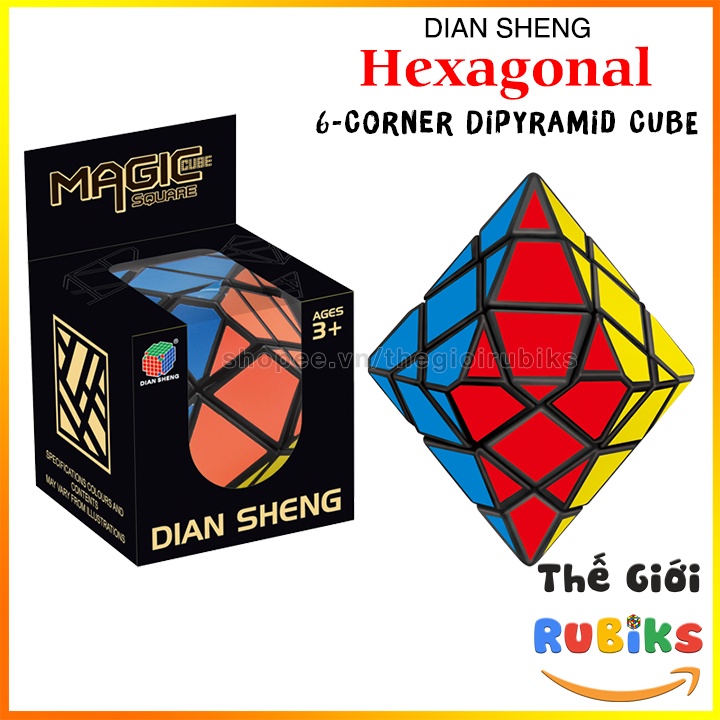 Rubik Biến Thể Pha Lê Lục Giác DianSheng 6-Corner Hexagonal Dipyramid Rubic 12 Mặt Đồ Chơi Trí Tuệ