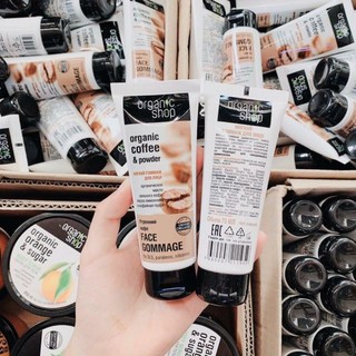 Tẩy tế bào chết mặt Organic Shop chính hãng của nga 75ml