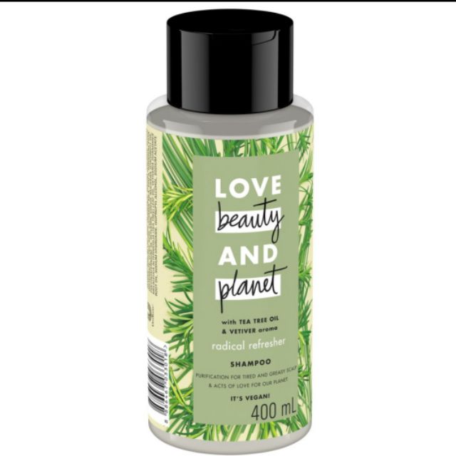 Combo Detox tóc dầu bết dầu gội &amp; dầu xả Love beauty and Planet 400ml/chai