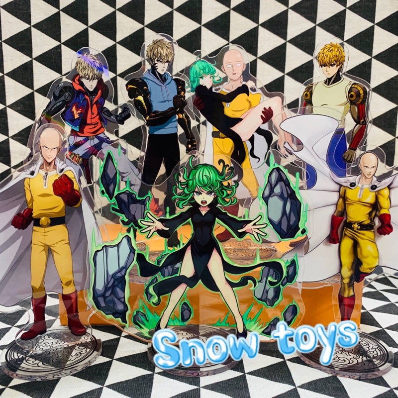 Mô Hình Tượng Standee Acrylic Mica 2 mặt - One Punch Man - Saitama Genos Tatsumaki Fubuki Garou Sonic siêu thanh Bang