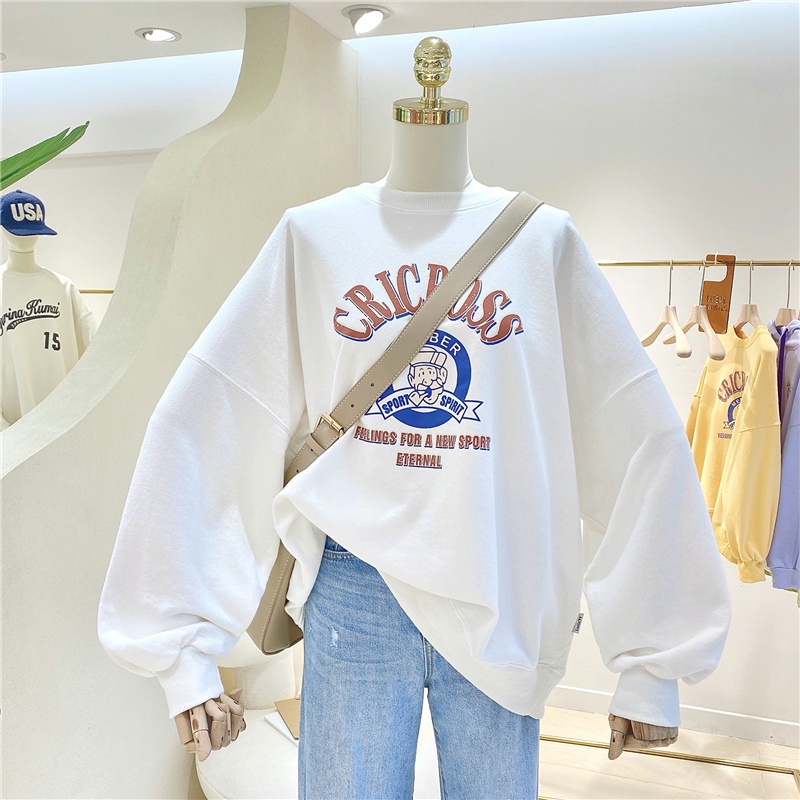 NRVP Áo Tay Dài Dáng Rộng Phong Cách Hàn Quốc Thời Trang Mới Cho Nữ