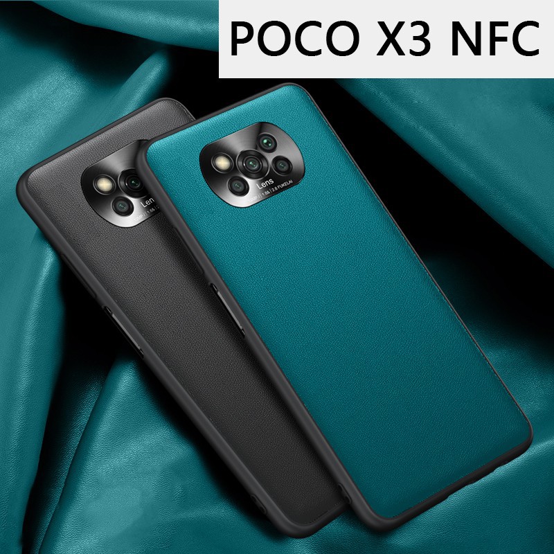 Ốp điện thoại da PU mềm thời trang bảo vệ camera cho POCO X3 NFC POCO X3 Pro