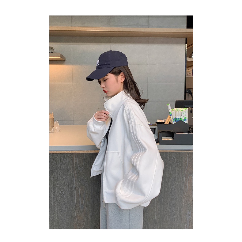 Áo khoác bóng chày cổ đứng thời trang thu đông dành cho nữ