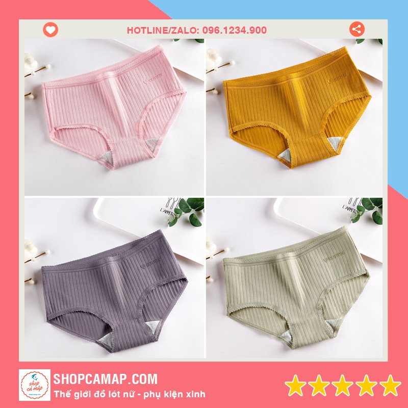 Quần Lót Nữ Cotton Cao Cấp Kháng Khuẩn, Quần Lót Nữ Cotton Trơn Cute | BigBuy360 - bigbuy360.vn