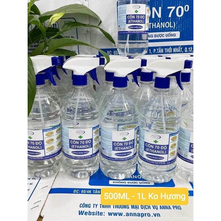 CỒN 70 ĐỘ ANNA PRO 1000ML-SÁT KHUẨN, RỬA TAY
