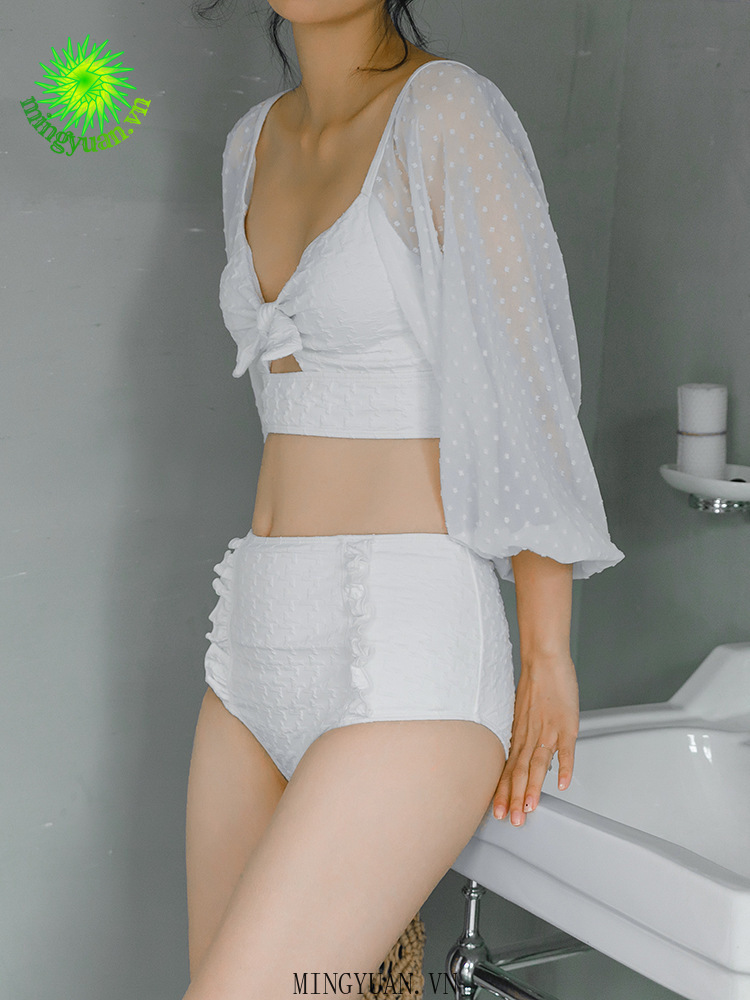 [mingyuan] 2020 white-sleeve long-sleeve Triangle no woman's swimwear back | BigBuy360 - bigbuy360.vn