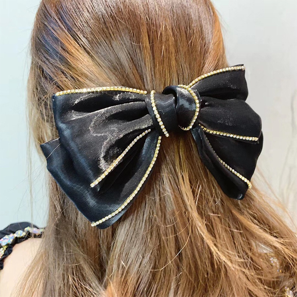 Kẹp tóc nơ satin thời trang dành cho nữ